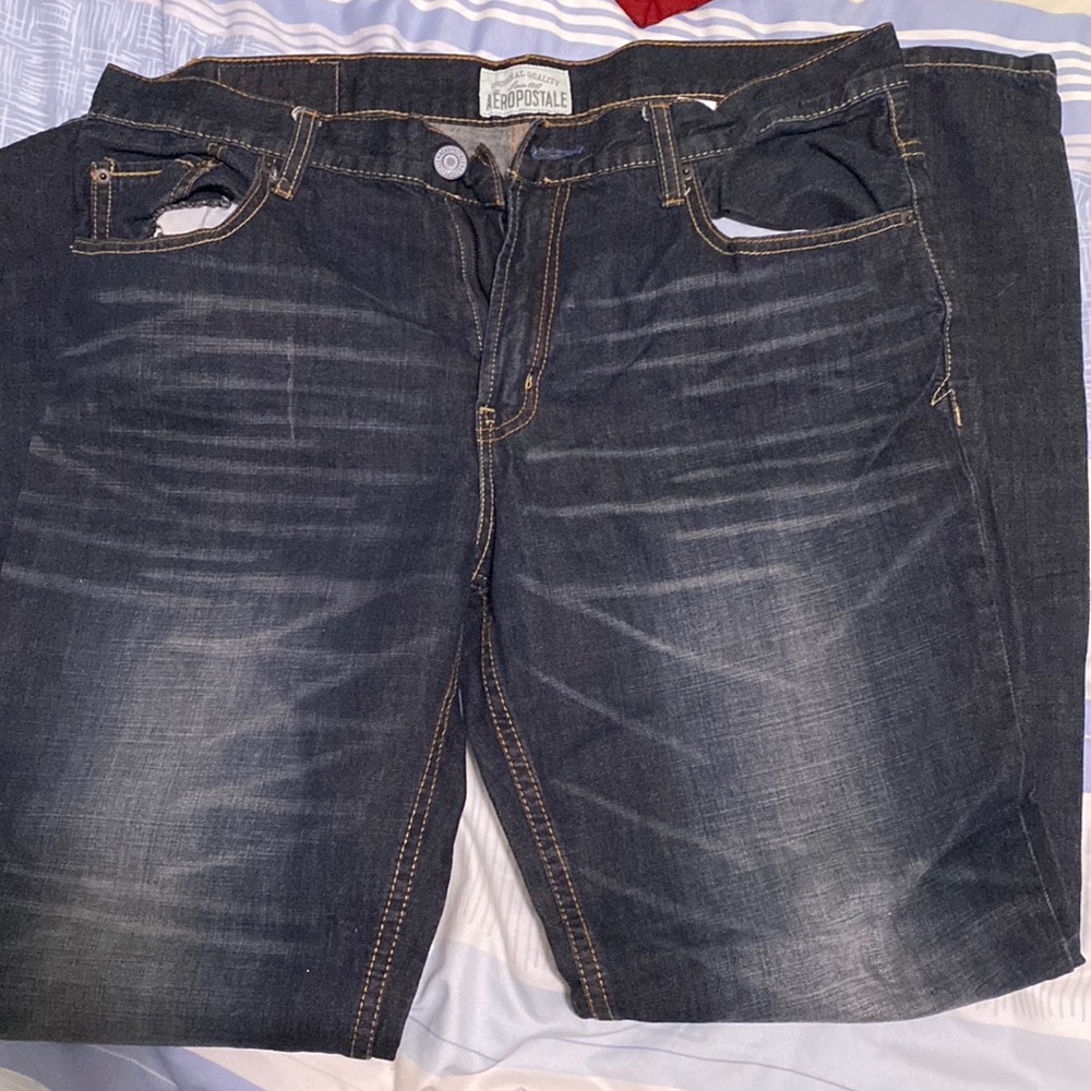 Dark colored jeans
